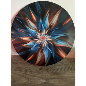 Swirl Round Wispy Metal Art Wall Hanging